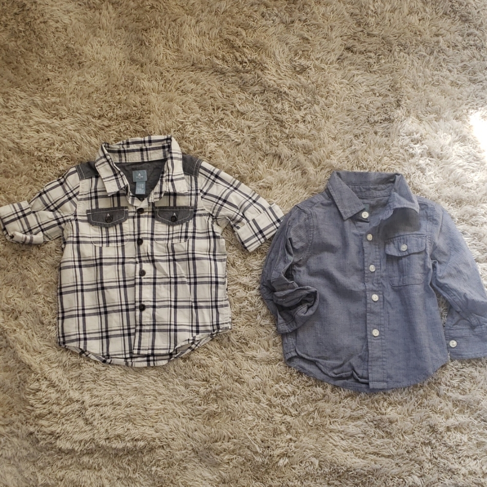 2 Baby Gap collared button downs.